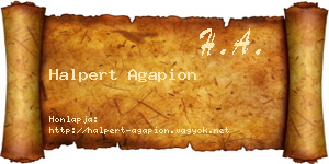 Halpert Agapion névjegykártya